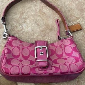 Mini pink coach bag